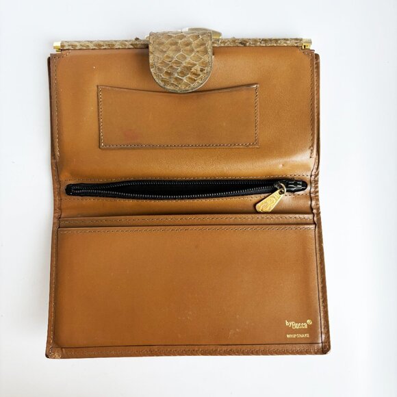 Bosca Wallet Bifold Leather and Whipsnake Rare Vintage Retro Made in Ita… - Picture 5 of 8